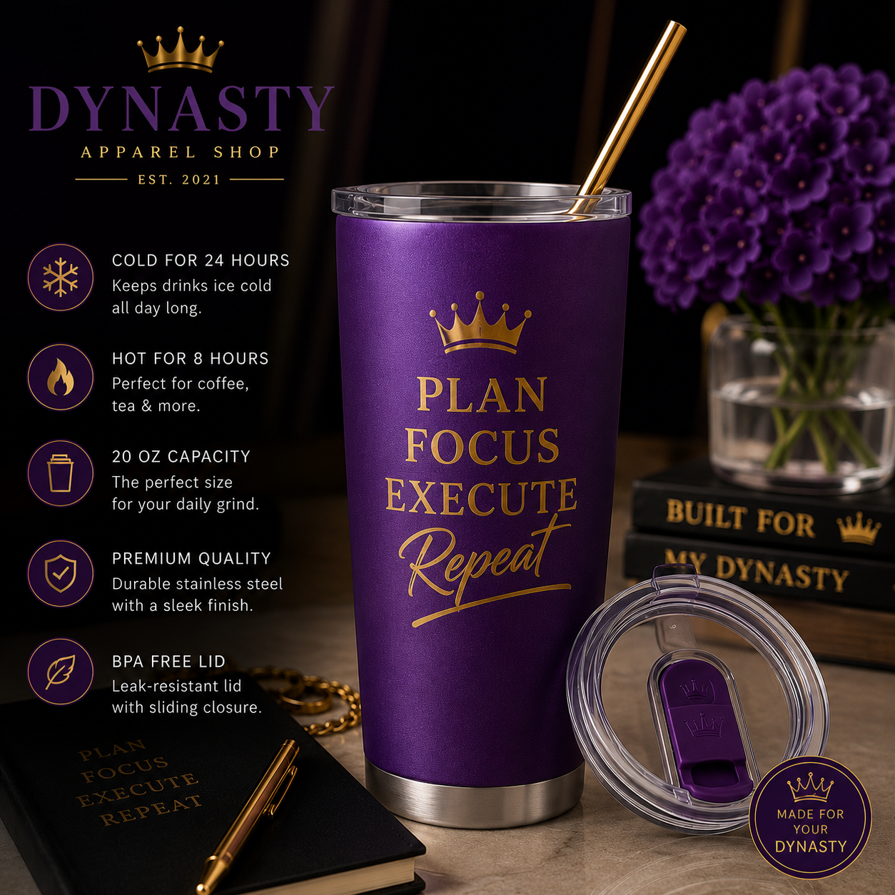 Plan • Focus • Execute • Repeat Tumbler