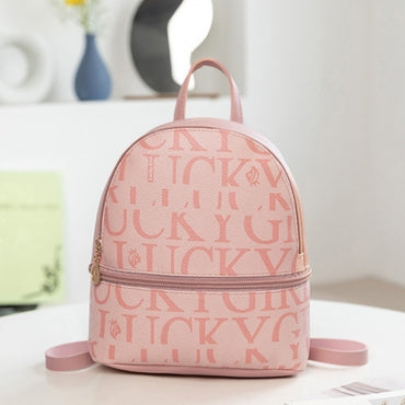 Lucky Girl Small Blue Backpack for Women and Girls