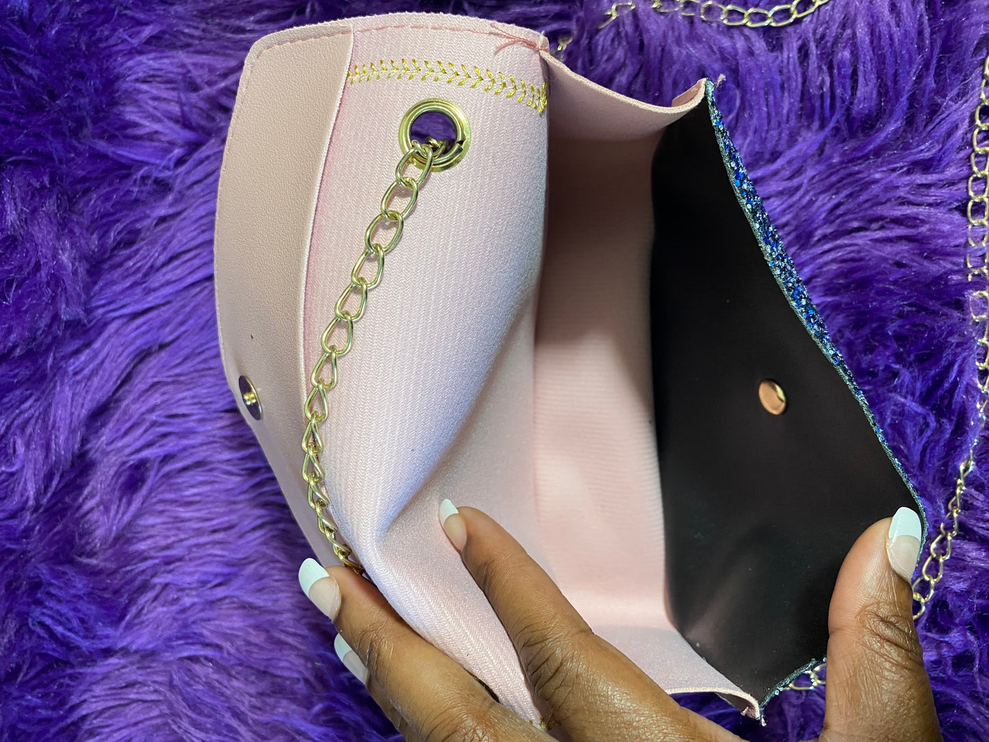 D.A.S Buck Gold Glitter Crossbody Bag