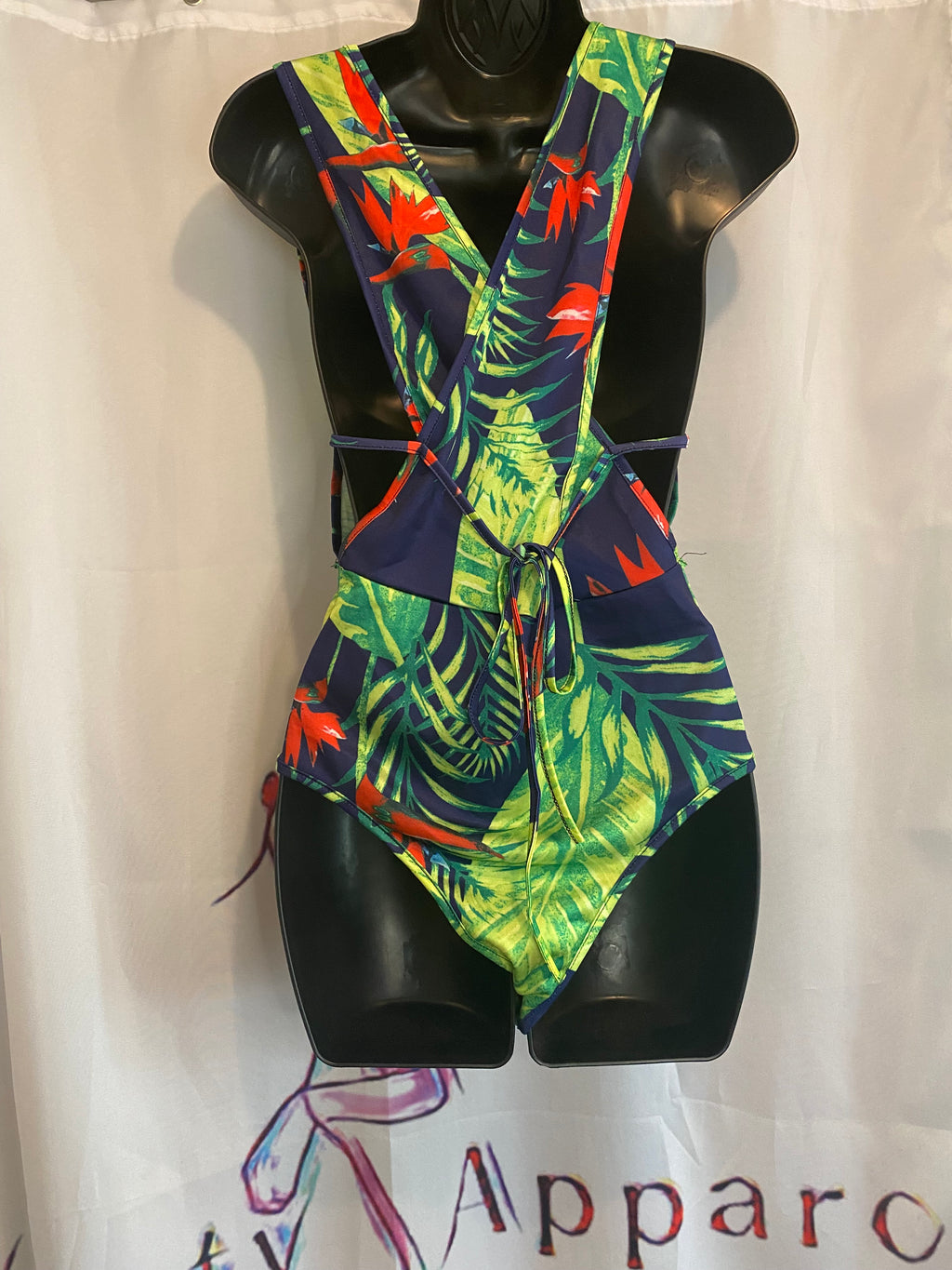 “Caribbean Babe” Women’s One Piece Swimsuit with Coverup