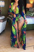 “Caribbean Babe” Women’s One Piece Swimsuit with Coverup