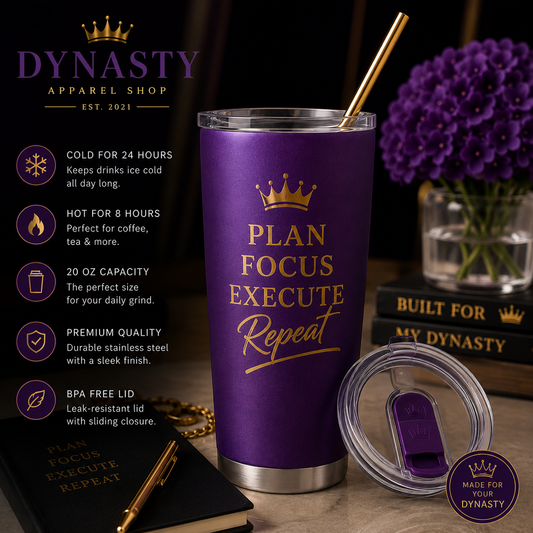Plan • Focus • Execute • Repeat Tumbler
