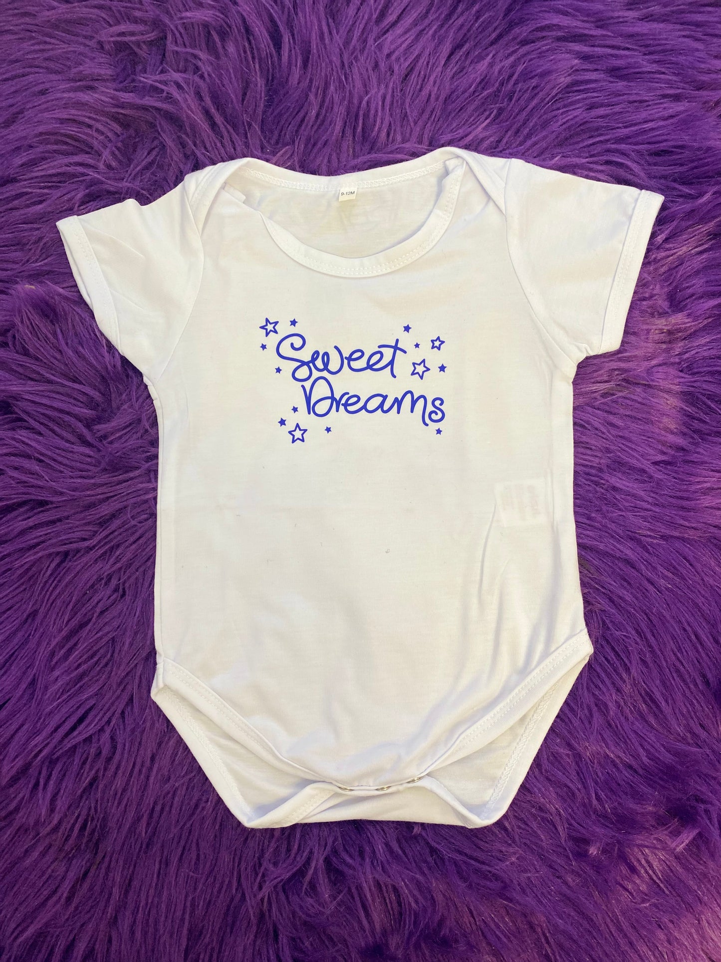 “Sweet Dreams” White Baby Onesie