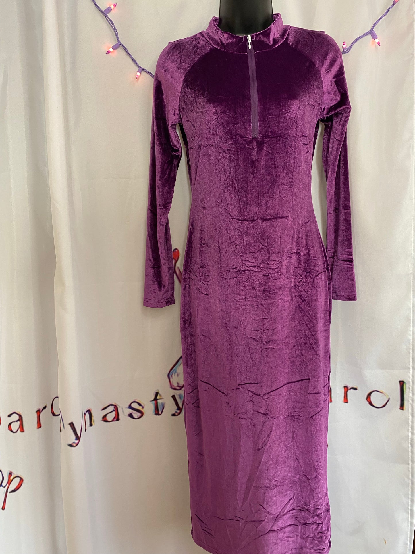 Dynasty Velvet Muse Dress | Purple Suede Bodycontour Dress